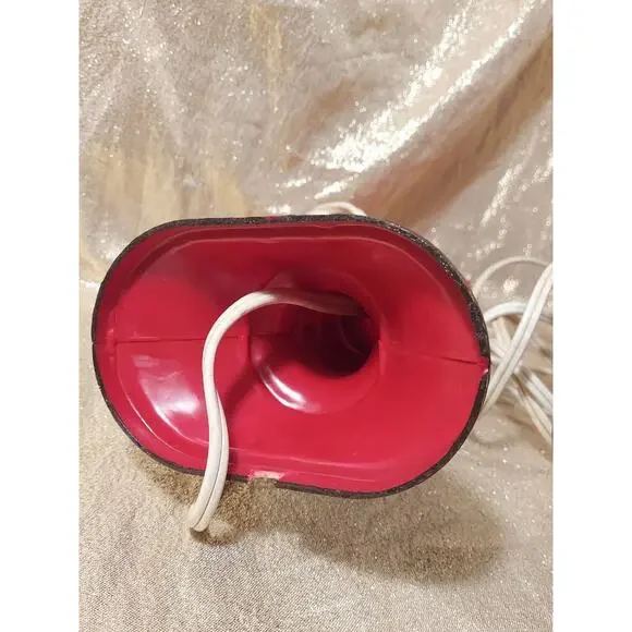 Vintage Pair 1960's Blow Mold Plastic Christmas Candle Holder Flame Bulb READ - Picture 16 of 16